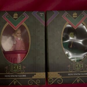 Wicked Mini Snow Globes Glinda & Elphaba Set NIB Surreal Entertainment 2025
